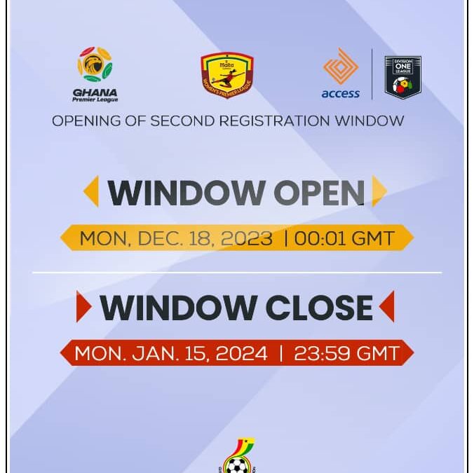 Second registration window opens on December 18
