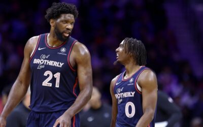 “Philadelphia 76ers Face Key Absences: Embiid’s Knee Swelling, Harris’ Ankle Injury, and Other Roster Challenges