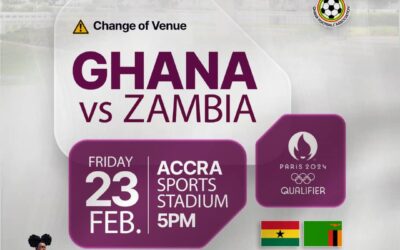 Change of Venue: Ghana vs Zambia Olympic Games Qualifier Moves to Accra Sports Stadium