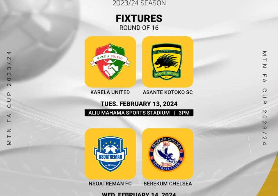Rescheduled MTN FA Cup Round of 16 Games: New Fixtures and Dates Announced