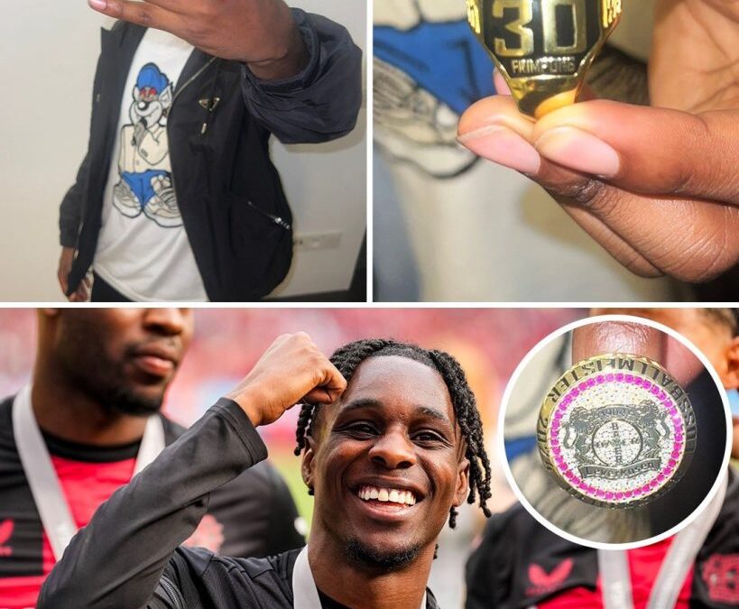 Jeremie Frimpong Commemorates Bayer Leverkusen’s Bundesliga Triumph with Custom Diamond Rings for Teammates