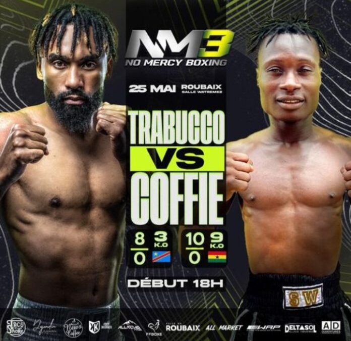 Ghanaian Boxer Gabriel Coffie Takes on DR Congo’s Trabucco in France