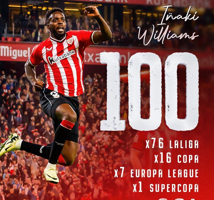 Inaki Williams Reaches Milestone with 100th Goal for Athletic Bilbao in Osasuna Clash