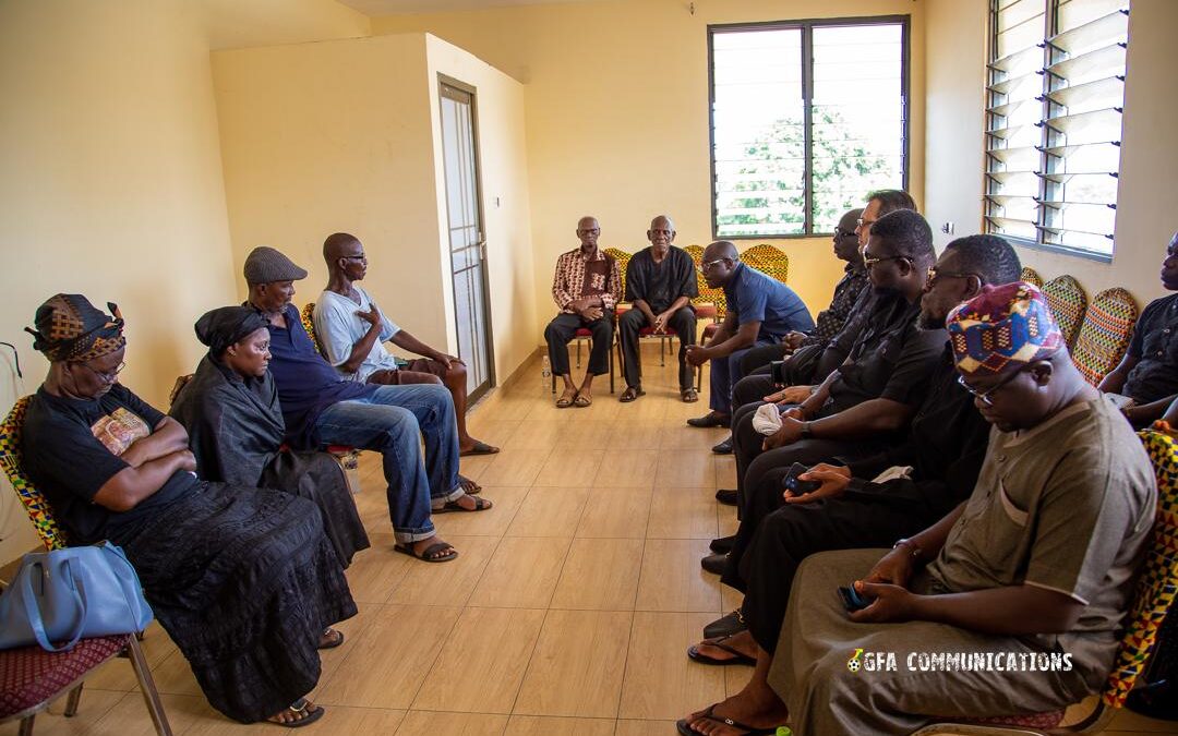 GFA Delegation Consoles Widow of Late Black Stars Fitness Trainer, Ricky Roy
