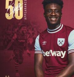 Mohammed Kudus Hits 50 Appearances for West Ham United