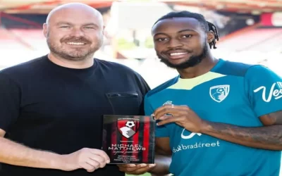 Antoine Semenyo Named Bournemouth’s Player of the Month After Stellar August Performance