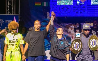 Benin’s Bboy Smith and South Africa’s Bgirl Courtnae Paul Shine at Afro Break International Championship in Accra