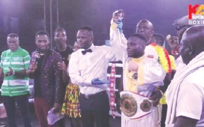 Samuel Laryea Claims UBO Africa Super Bantamweight Title, Defeats Nigerian Opponent in Five Rounds