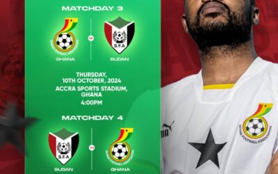 CAF Reschedules Ghana vs Sudan AFCON 2025 Qualifiers: New Dates Set for October 10 and 15