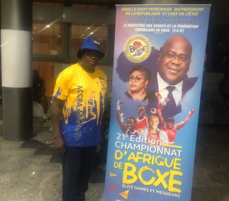 George Lamptey Represents as International Technical Officer at African Elite Boxing Championship in DR Congo