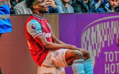 Mohammed Kudus Celebrates Opening Goal Against Spurs with ‘Icy’ Seated Pose