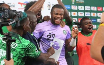 Super Eagles’ Nwabali Mocks Libya’s Al Wuheeshi Over Time-Wasting in AFCON Qualifier