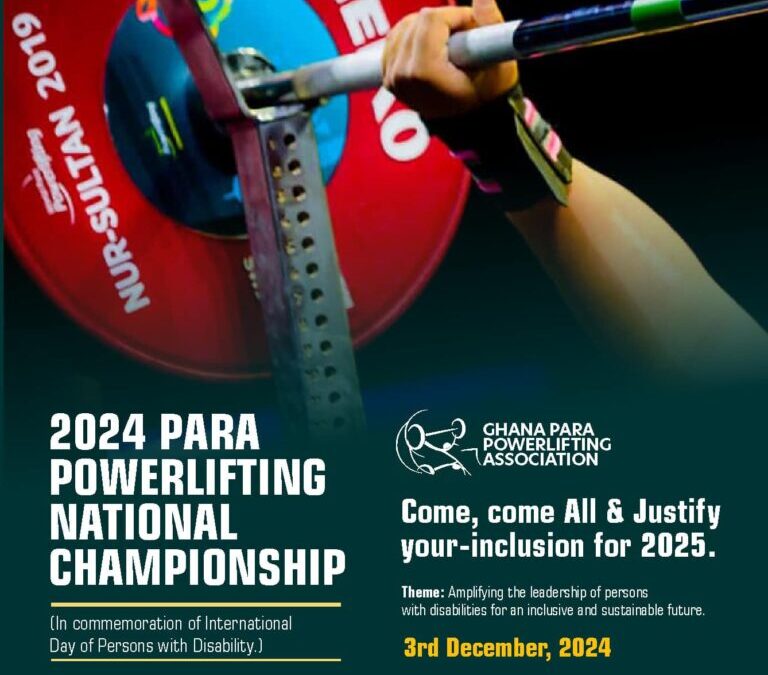 2024 National Para Powerlifting Championship and World Disability Day Celebration – December 3rd