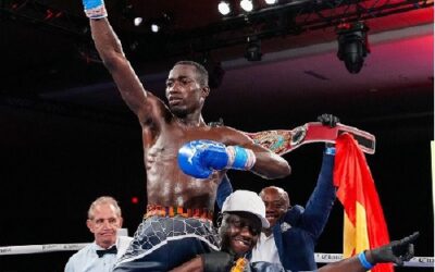 Ghanaian Featherweight Champion John Laryea Shines in U.S. Debut, Overpowers Mejia