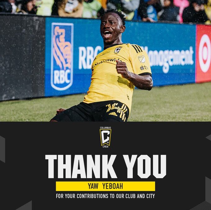 Yaw Yeboah Bids Farewell to Columbus Crew After Championship Glory
