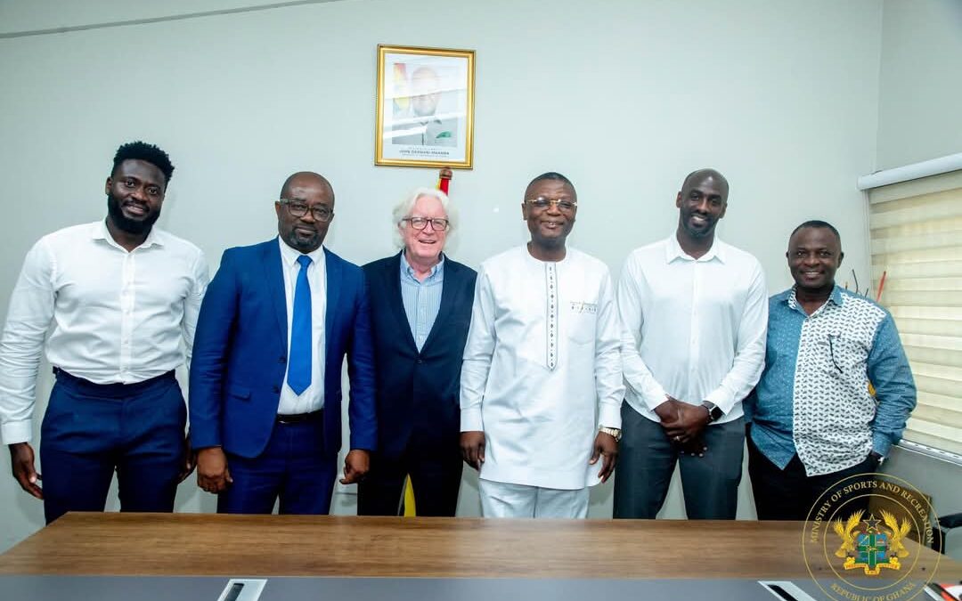 “GFA President Introduces Black Stars Technical Team to Sports Minister Ahead of World Cup Qualifiers”