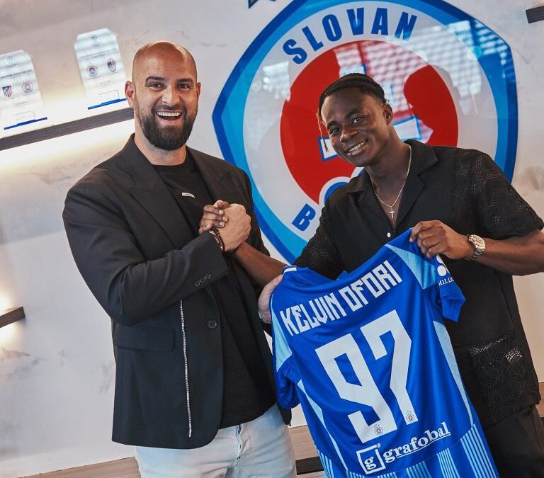 “Kelvin Ofori Sets Sights on Trophies and European Glory with Slovan Bratislava”