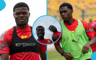 Thomas Partey Brings Comic Relief to Black Stars Camp, Leaves Newboy Derrick Kohn in Stitches