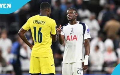 Black Stars Brotherhood: Kudus and Partey Share Heartwarming Moment After Champions League Clash