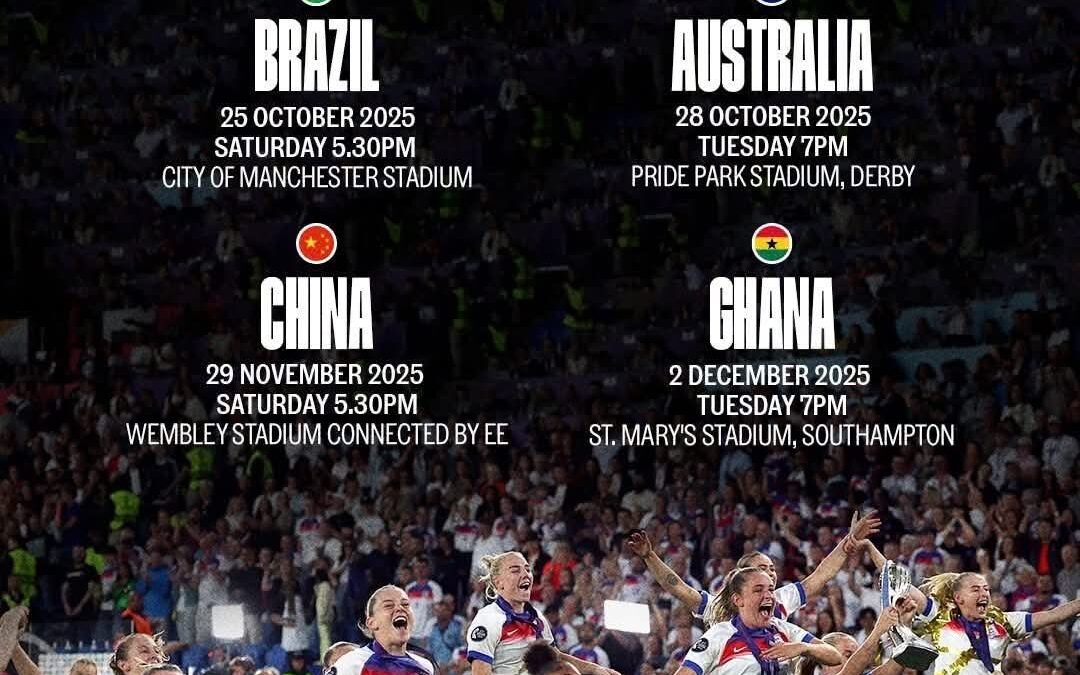 Historic Showdown: Black Queens Set for First-Ever Clash with England’s Lionesses in Southampton