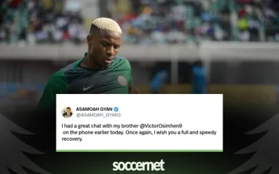 Asamoah Gyan Refutes Claims of Criticizing Victor Osimhen Over Injury