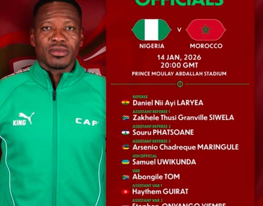 Daniel Laryea Handed High-Stakes AFCON 2025 Semi-Final Clash