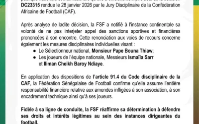 AFCON Final Fallout: Senegal FA Takes Responsibility for CAF Fines After Morocco Clash
