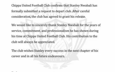 Nwabali Parts Ways with Chippa United, Becomes Free Agent