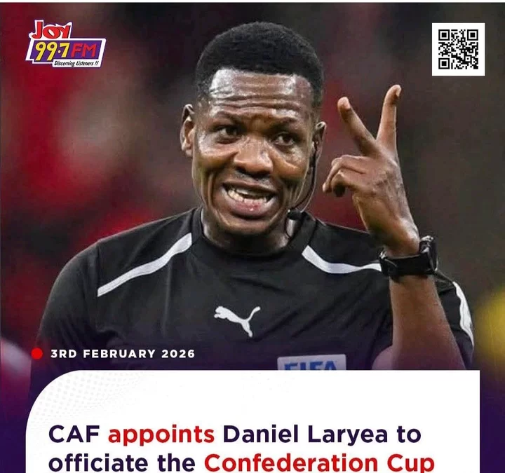 CAF Hands Ghanaian Referee Daniel Laryea High-Profile Confederation Cup Assignment