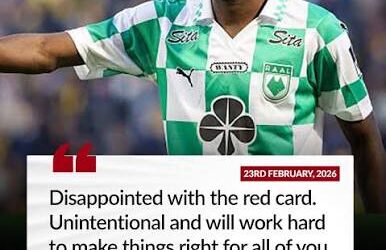 Majeed Ashimeru Issues Apology After Early Red Card for La Louviere