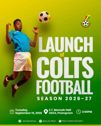 Ghana FA to launch 2026/27 Colts football season in Prampram